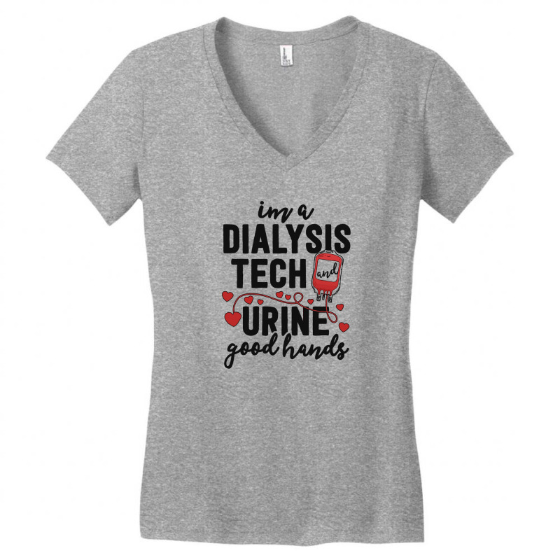 Dialysis Tech Gifts Women Funny Nurse Pun Urine Good Hands Women's V-Neck T-Shirt by diegomicel | Artistshot