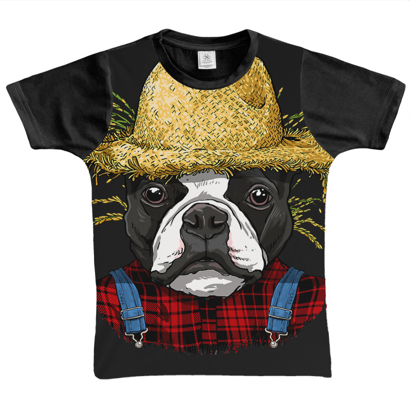 Boston Terrier Dog Farmer Farming Agriculture Pet Graphic Youth T-shirt by LoreleiRichmond | Artistshot