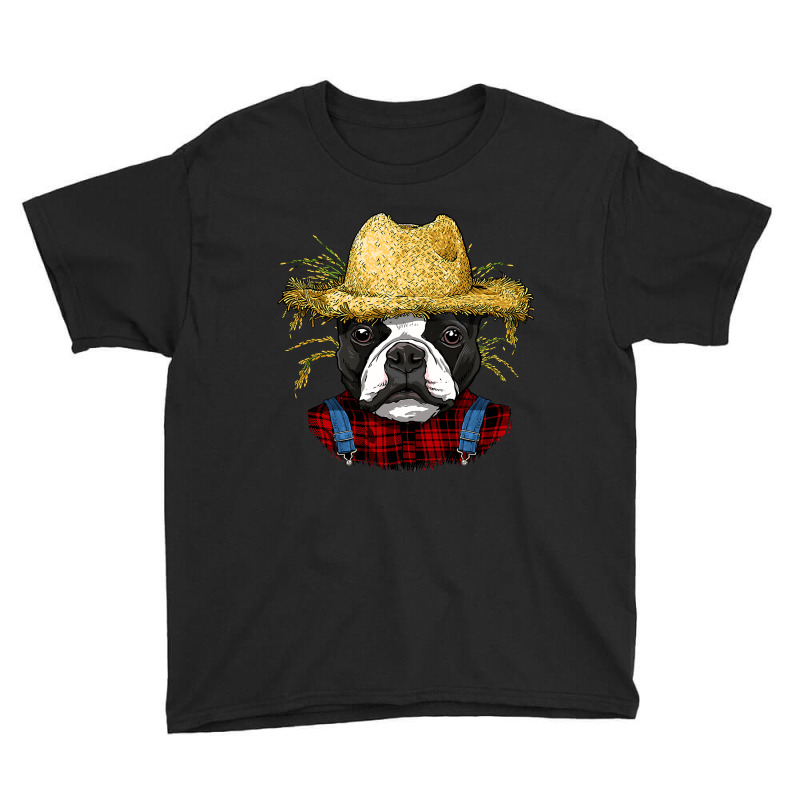 Boston Terrier Dog Farmer Farming Agriculture Pet Youth Tee by LoreleiRichmond | Artistshot