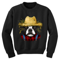 Boston Terrier Dog Farmer Farming Agriculture Pet Youth Sweatshirt | Artistshot