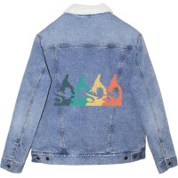 Retro Microscope For Scientist Biologist Chemist M Unisex Sherpa-lined Denim Jacket | Artistshot