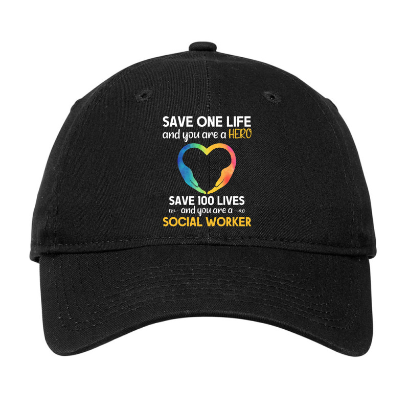 Social Worker Life Saving Hero Social Work Adjustable Cap by Onvibrant | Artistshot