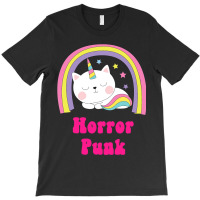 Sarcastic Retro Rainbow Music Funny Unicorn Horror T-shirt | Artistshot