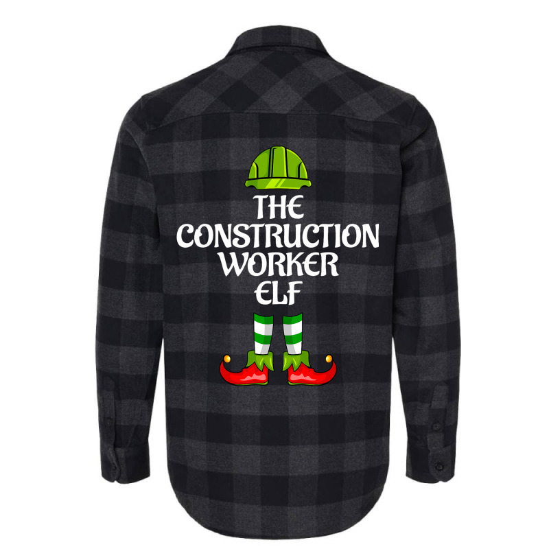 The Construction Worker Elf Christmas Career Costu Flannel Shirt | Artistshot