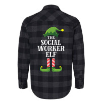 Social Worker Elf Matching Family Group Christmas  Flannel Shirt | Artistshot