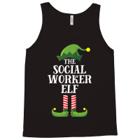 Social Worker Elf Matching Family Group Christmas  Tank Top | Artistshot