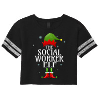 Social Worker Elf Xmas Groupe Matching Pajama Chri Scorecard Crop Tee | Artistshot