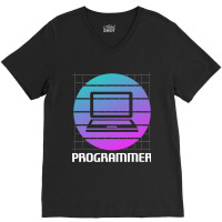 Retro Programmer Computer Programming 3 V-neck Tee | Artistshot