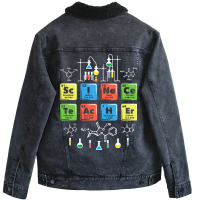 Science Lover Biology Major Microscope Chemistry T Unisex Sherpa-lined Denim Jacket | Artistshot