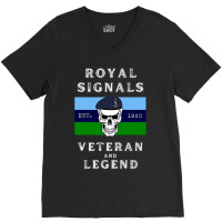 Royal Signals Clothing Veteran And Legend. V-neck Tee | Artistshot