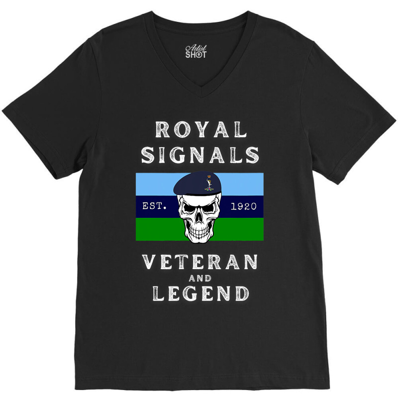 Royal Signals Clothing Veteran And Legend. V-neck Tee | Artistshot