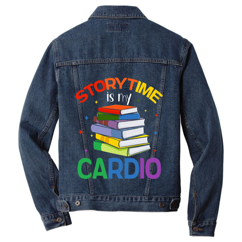 Storytime Is My Cardio Story Book Storybook Librar Men Denim Jacket by TamariGinter | Artistshot