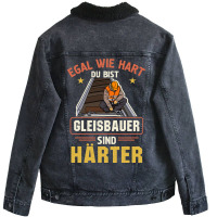 Track Builder Rail Worker Construction Employees P Unisex Sherpa-lined Denim Jacket | Artistshot