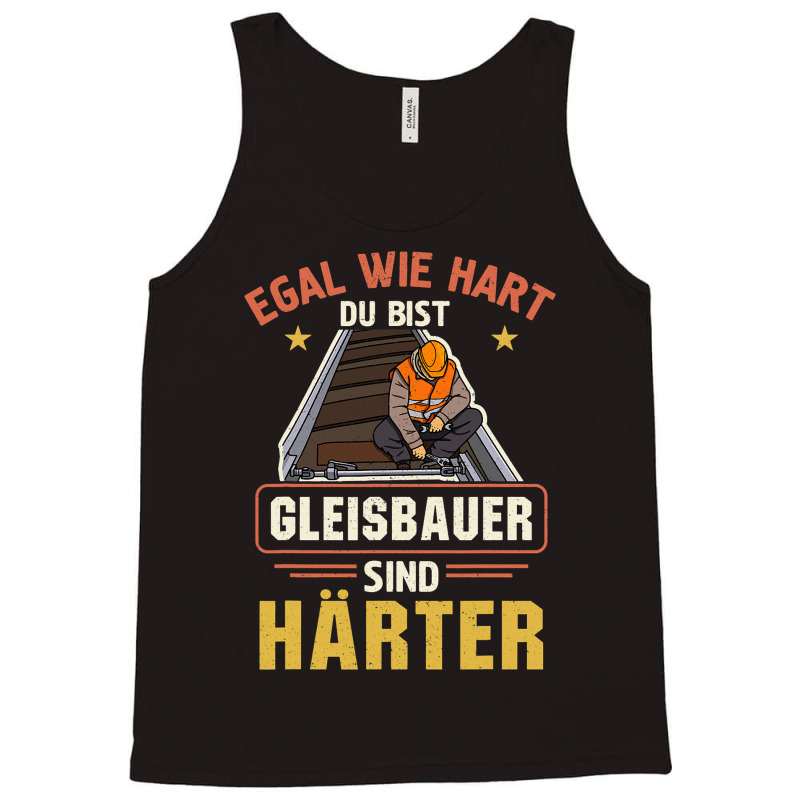 Track Builder Rail Worker Construction Employees P Tank Top | Artistshot