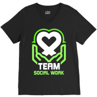 Team Social Work Worker Graduation Job V-neck Tee | Artistshot