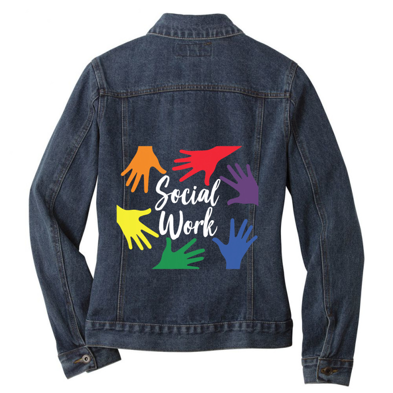 Social Work Job Graduation Worker 1 Ladies Denim Jacket by SiddharthaGish | Artistshot