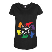 Social Work Job Graduation Worker 1 Maternity Scoop Neck T-shirt | Artistshot