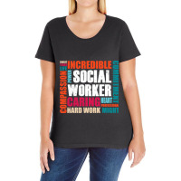 Social Work Month Worker School Kindergarten Menta Ladies Curvy T-shirt | Artistshot