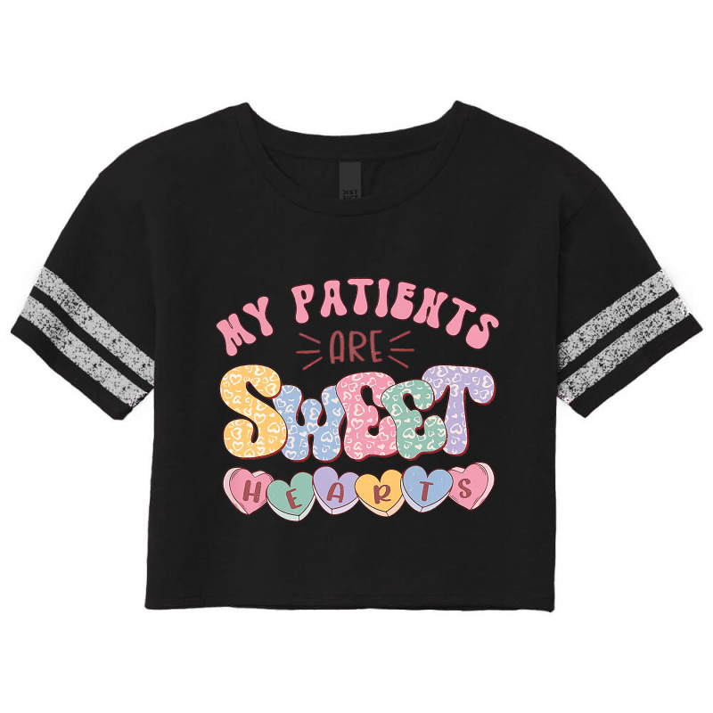 Retro Valentines Day Nurse My Patients Are Sweet H Scorecard Crop Tee by FriedaBarcia | Artistshot