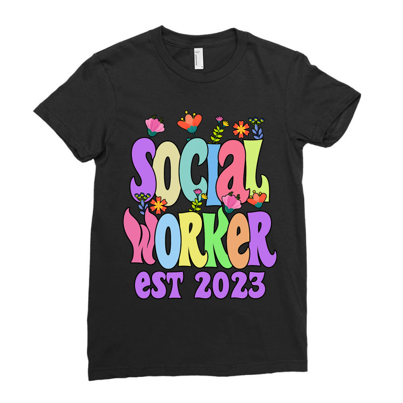 Social Worker Work Graduation Msw Masters Lcsw Ret Ladies Fitted T-Shirt by AnabelaMorfin | Artistshot