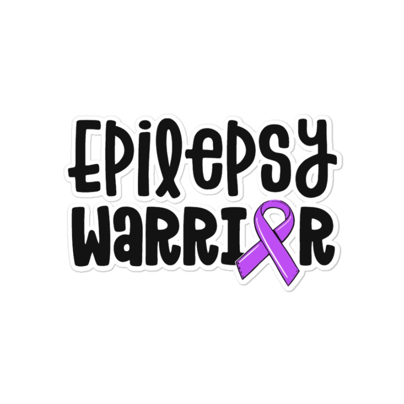 Epilepsy Awareness Purple Ribbon' Sticker