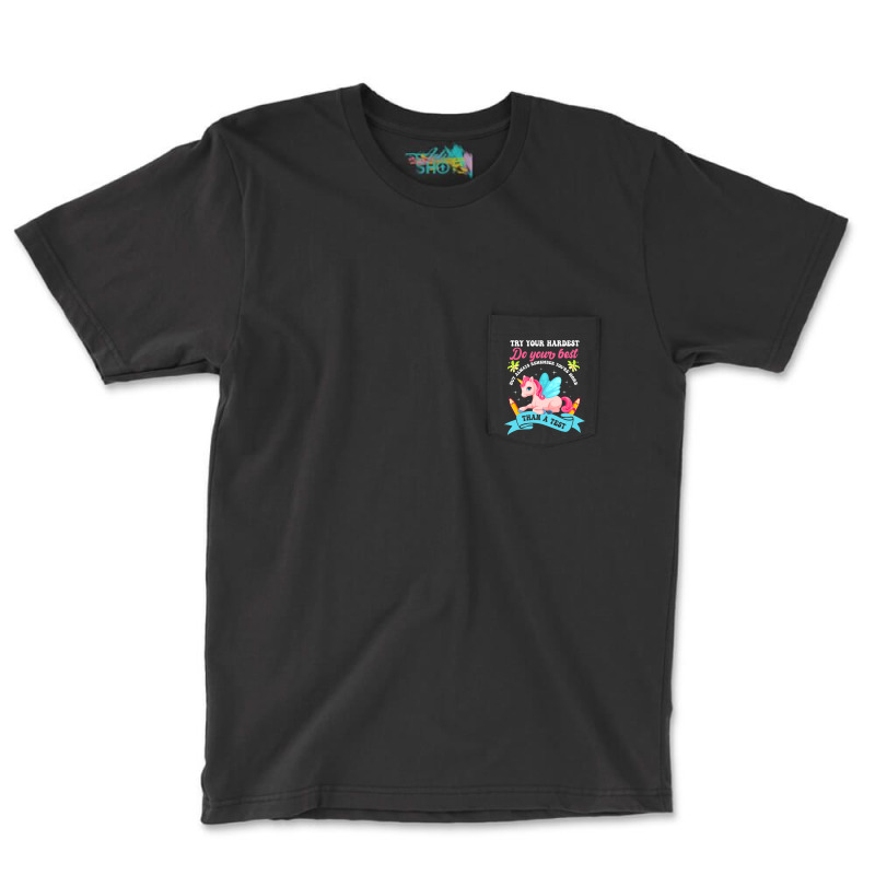 Testing Day Shirt Unicorn Test Day Pocket T-shirt | Artistshot