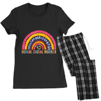 School Social Worker Rainbow Appreciation Social W Women's Pajamas Set | Artistshot