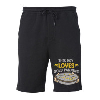 This Boy Loves Gold Panning Hobby Digging Pan Digg Fleece Short | Artistshot