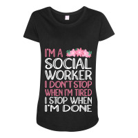 Social Worker 7 Maternity Scoop Neck T-shirt | Artistshot