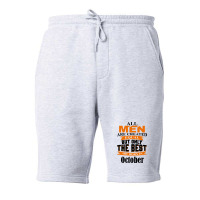 All Men Are Created (october) Fleece Short | Artistshot