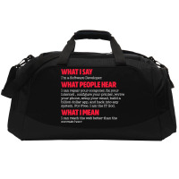 Software Developer Funny Computer Programmer Codin Active Duffel | Artistshot