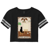 The Artist Tarot Card Art Teacher Cat Painting Lov Scorecard Crop Tee | Artistshot