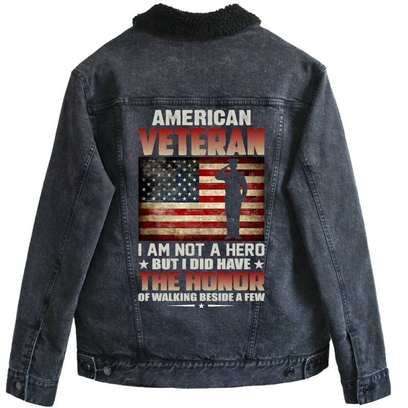 Soldier Honor Duty America American Veteran Honor Unisex Sherpa-lined Denim Jacket | Artistshot