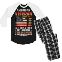 Soldier Honor Duty America American Veteran Honor Men's 3/4 Sleeve Pajama Set | Artistshot