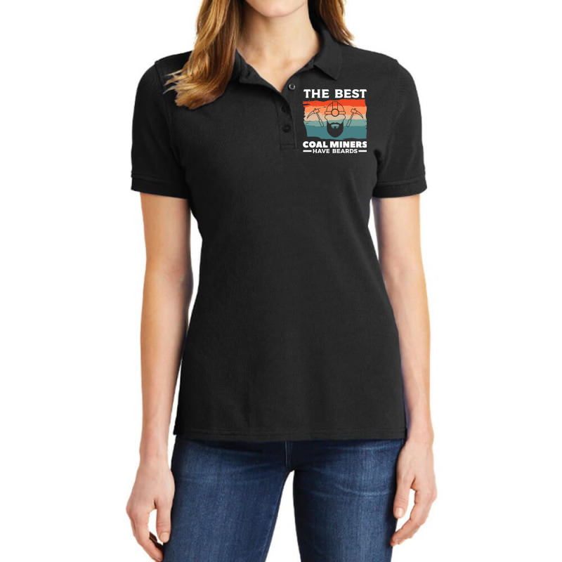 The Best Coal Miners Have Beards Miner Mining Ladies Polo Shirt by MaylynOyler | Artistshot