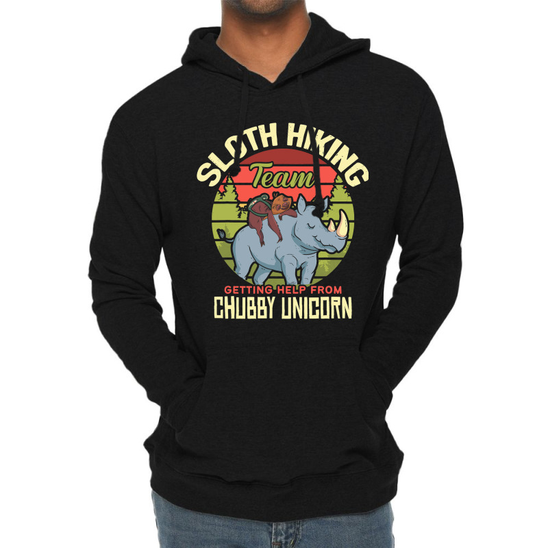 Sloth Hiking Team Sloth Rides Chubby Unicorn Hikin Lightweight Hoodie | Artistshot