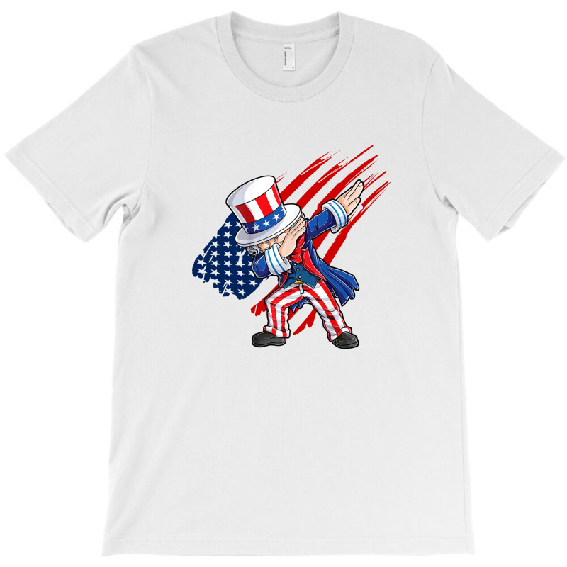 Custom Dabbing Uncle Sam T Shirt 4th Of July Kids Boys Men Gifts T