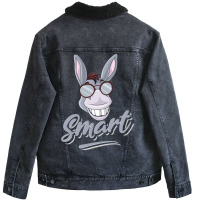 Smart Donkey Zookeeper Animal Lover Farmer Unisex Sherpa-lined Denim Jacket | Artistshot