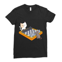 Cat Owner Chess Board Grandmaster Board Game Chess Ladies Fitted T-shirt | Artistshot