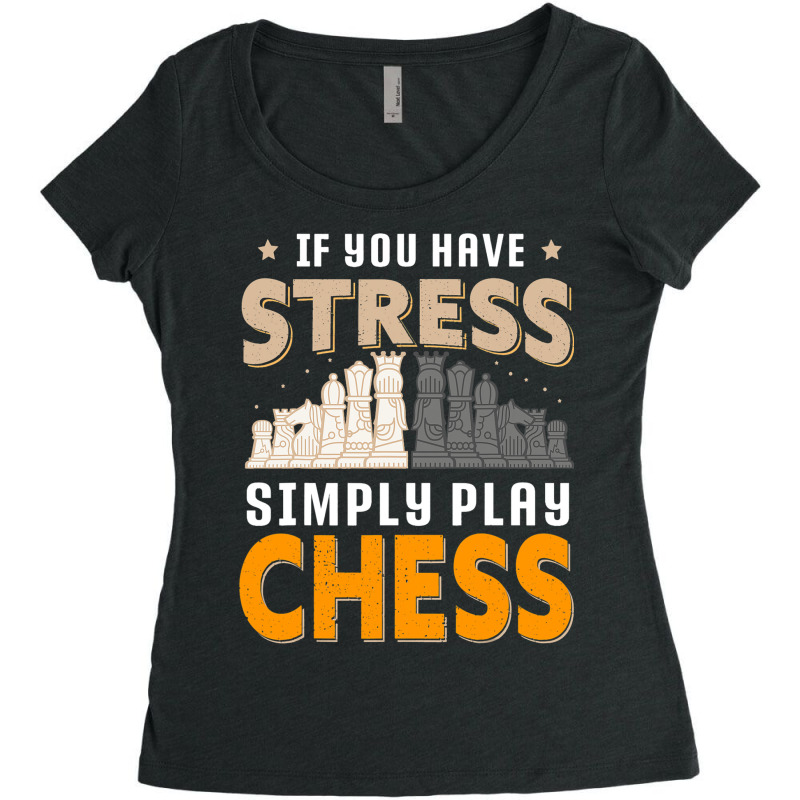 Chess Tournament Coach Chess Piece Queen King Rook Women's Triblend Scoop T-shirt by SweetCurl | Artistshot