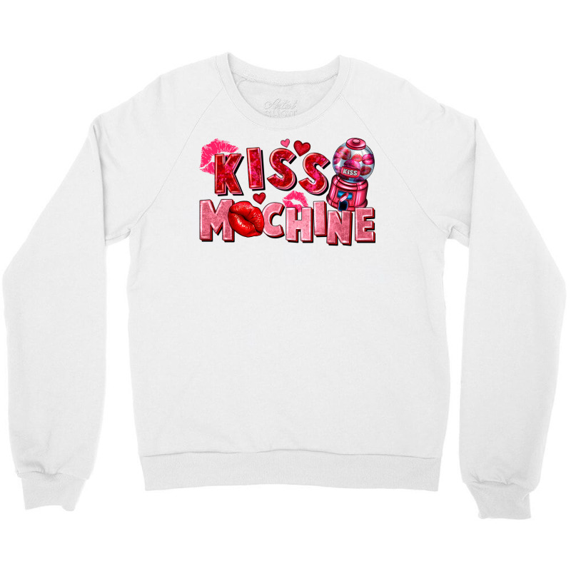 Kiss Machine Valentine's Day Crewneck Sweatshirt | Artistshot