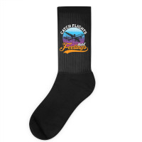 Catch Flights Not Feelings I Airplane Socks | Artistshot