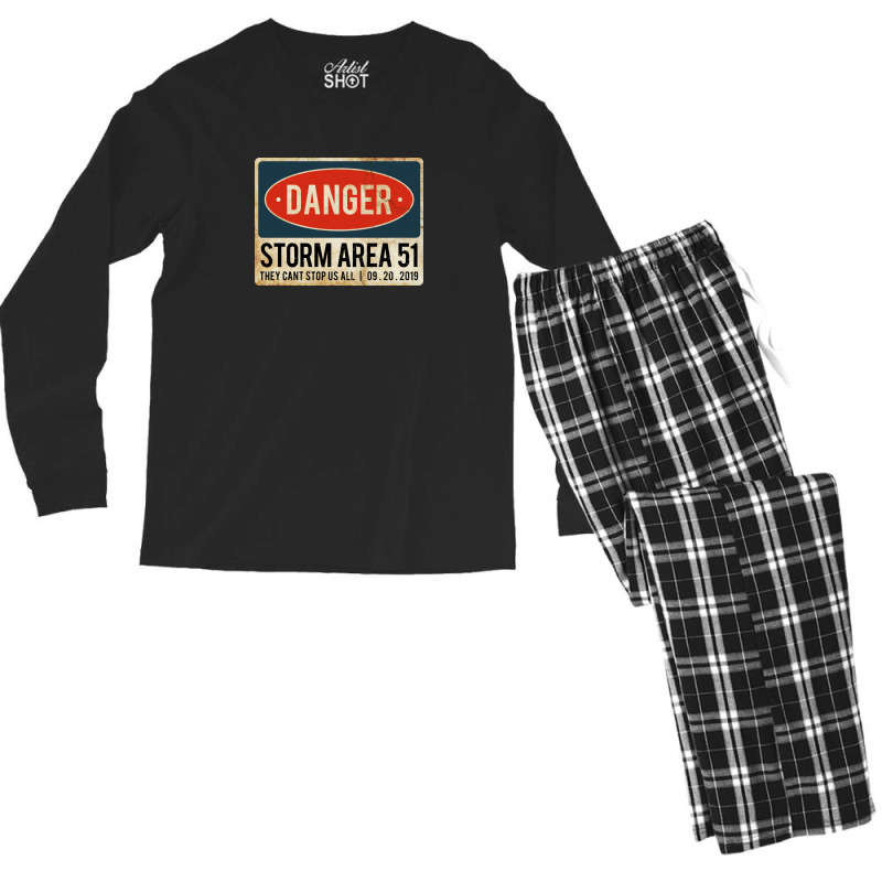 Storm Area 51 E Men's Long Sleeve Pajama Set | Artistshot