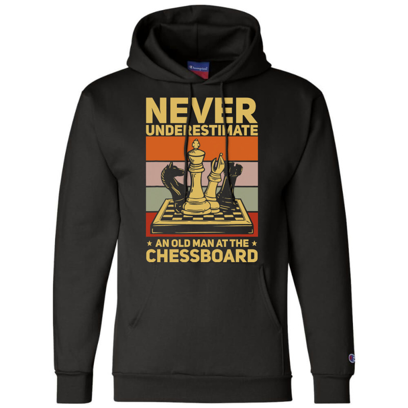 Chess Grandmaster An Old Man At The Chessboard Champion Hoodie by Enjoyby | Artistshot