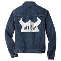 Uff Da Viking Helmet Funny Norwegian Saying Of Surprise Men Denim Jacket | Artistshot