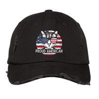 Us Flag Cat 4th Of July Proud And Independent Cat Of United States Of Vintage Cap | Artistshot