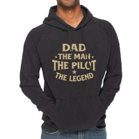 Dad The Man The Pilot The Legend Airlines Airplane Vintage Hoodie | Artistshot