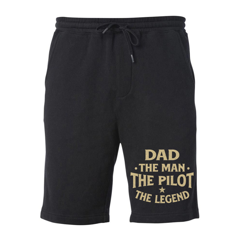 Dad The Man The Pilot The Legend Airlines Airplane Fleece Short | Artistshot