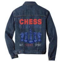 Checkmate Chess Player Gift Chess Grandmaster Ches Men Denim Jacket | Artistshot