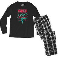 Warning! I Might Flip Out At Any Moment Funny Gymnast Girl Men's Long Sleeve Pajama Set | Artistshot